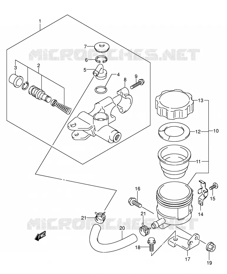 FRONT MASTER CYLINDER (SV1000S/S1/S2) Suzuki MOTO 1000 SV 2004  SV1000S1K4(E2)