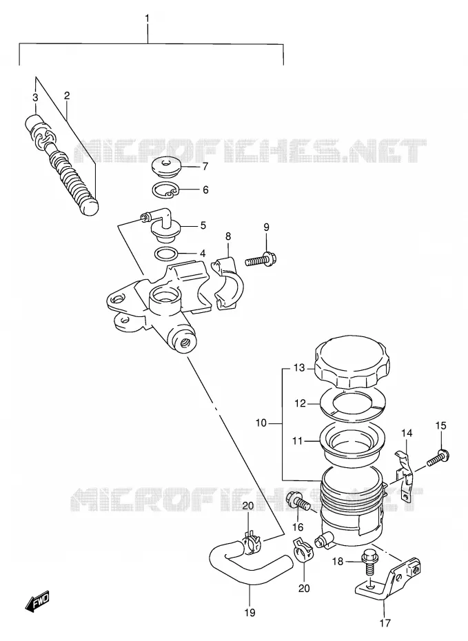 FRONT MASTER CYLINDER Suzuki MOTO 1000 TL-R 2001  TL1000RK1(E2)