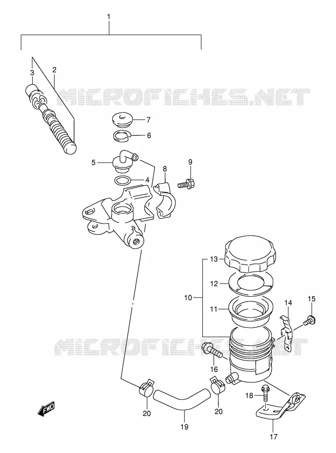 FRONT MASTER CYLINDER Suzuki MOTO 1000 TL-S 2000  TL1000SY(E2)