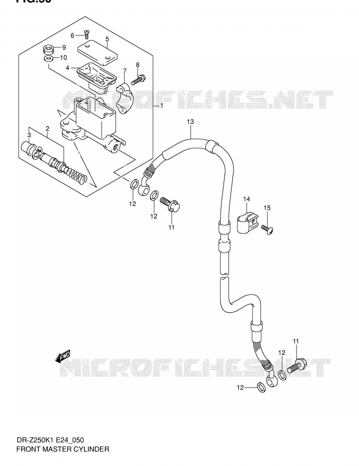 FRONT MASTER CYLINDER Suzuki MOTO 250 DR-Z 2001  DR-Z250K1(E24)