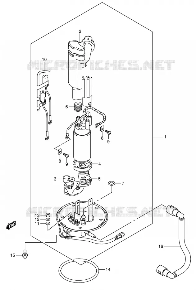 FUEL PUMP (MODEL K5) Suzuki MOTO 1000 SV 2004  SV1000SK4(E2)