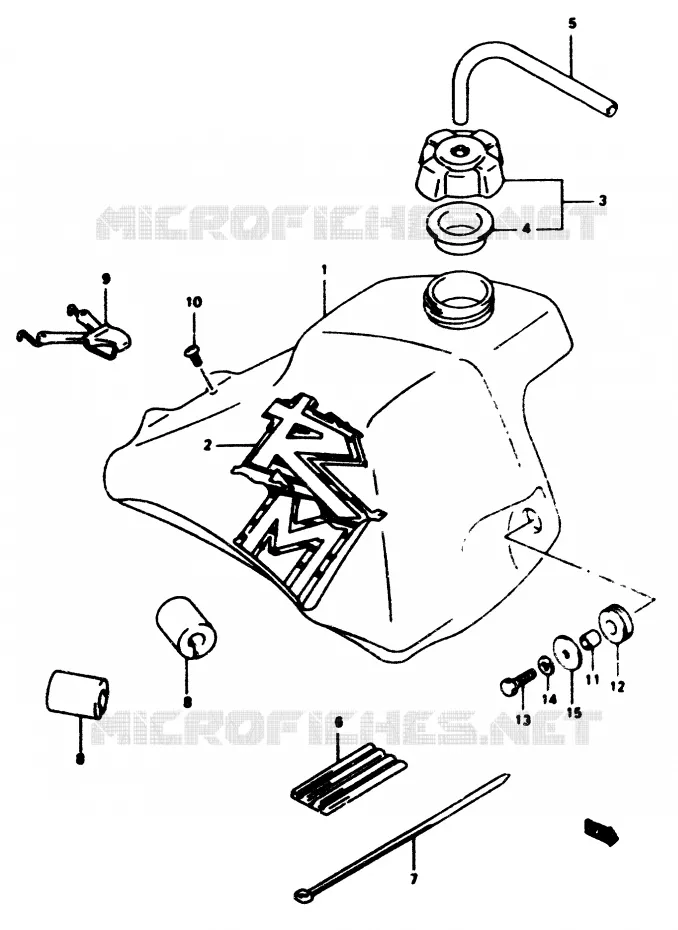 FUEL TANK (MODEL V) Suzuki MOTO 80 RM 1997  RM80V(T/V)