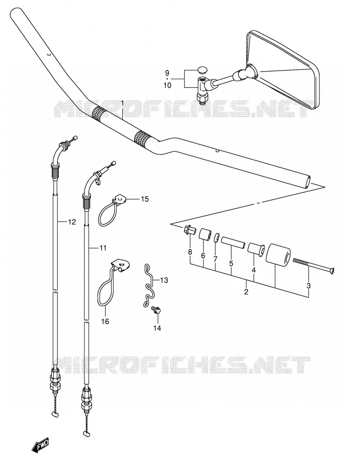HANDLEBAR (SV1000/U1/U2) Suzuki MOTO 1000 SV 2003  SV1000S2K3(E2)