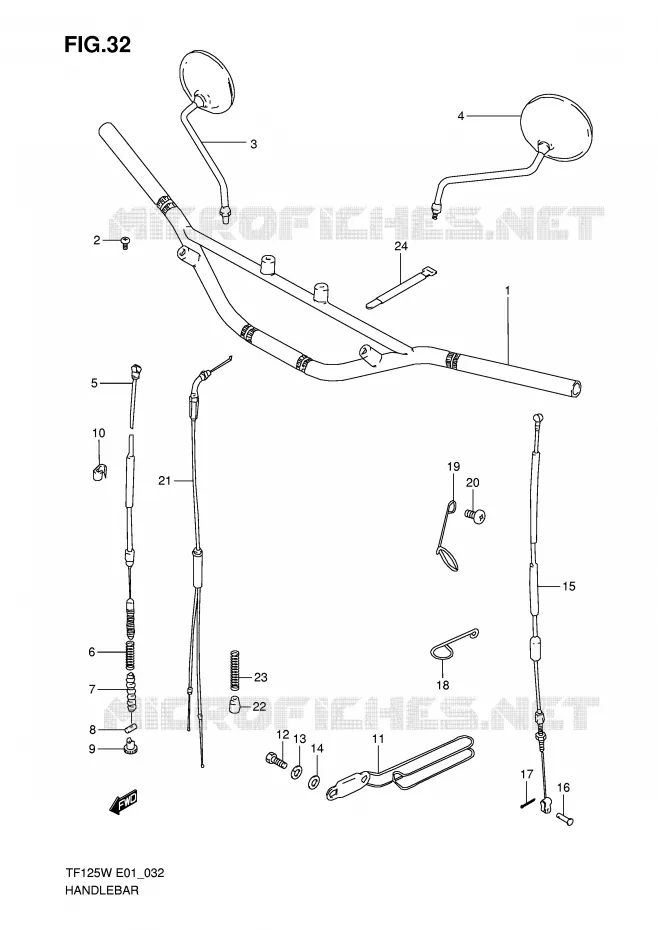 HANDLEBAR Suzuki MOTO 125 Autres-modeles 1998  TF125W(E1)