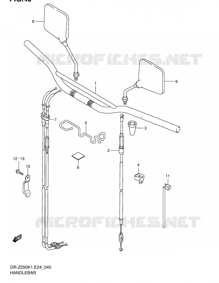 HANDLEBAR Suzuki MOTO 250 DR-Z 2001  DR-Z250K1(E24)