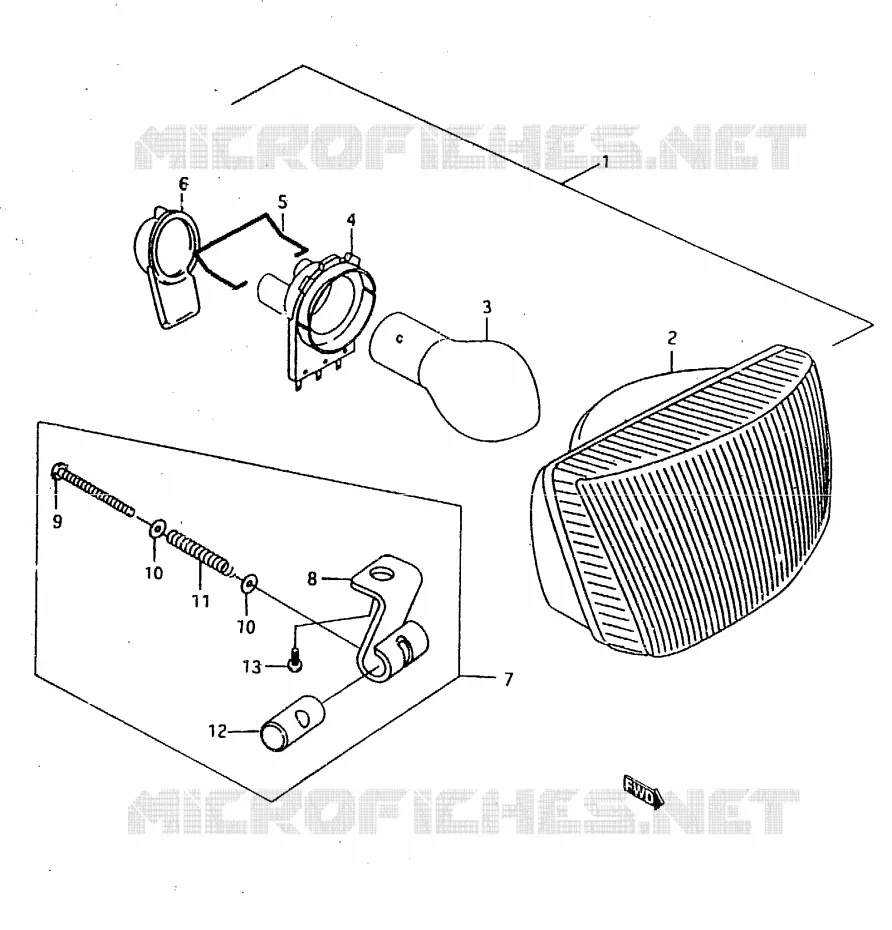 HEADLIGHT Suzuki MOTO 50 RMX 1996  RMX50T(T/V)
