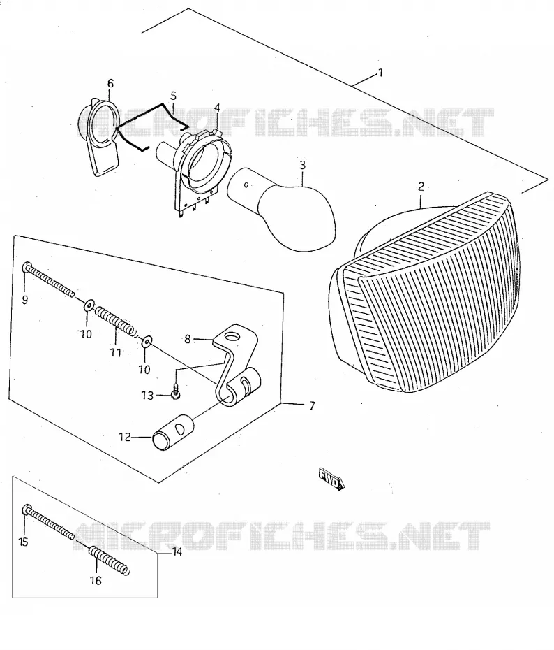 HEADLIGHT Suzuki MOTO 50 RMX 2000  RMX50Y