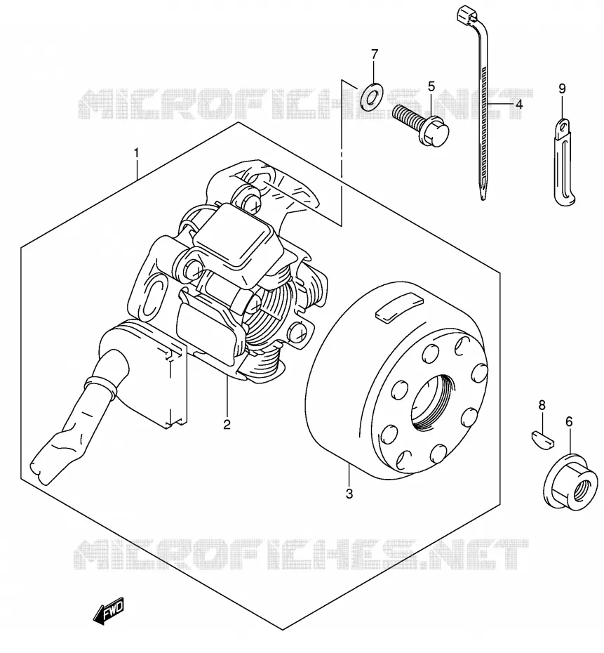 IGNITION (MODEL K1/K2/K3/K4) Suzuki MOTO 250 RM 2003  RM250K3(E3/E28)