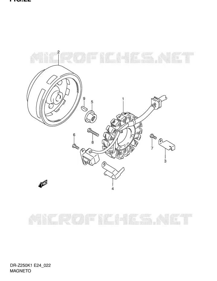 IGNITION Suzuki MOTO 250 DR-Z 2001  DR-Z250K1(E24)
