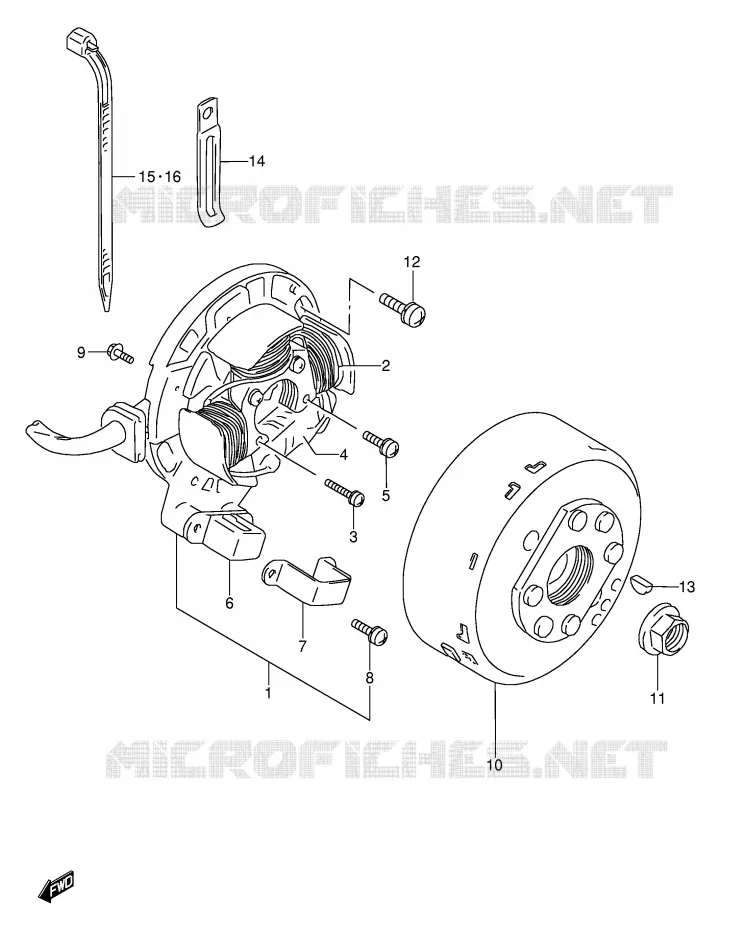 IGNITION Suzuki MOTO 250 RMX 1993  RMX250P(E1)