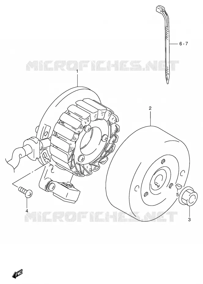 IGNITION Suzuki MOTO 250 RMX 1998  RMX250SW(E24)