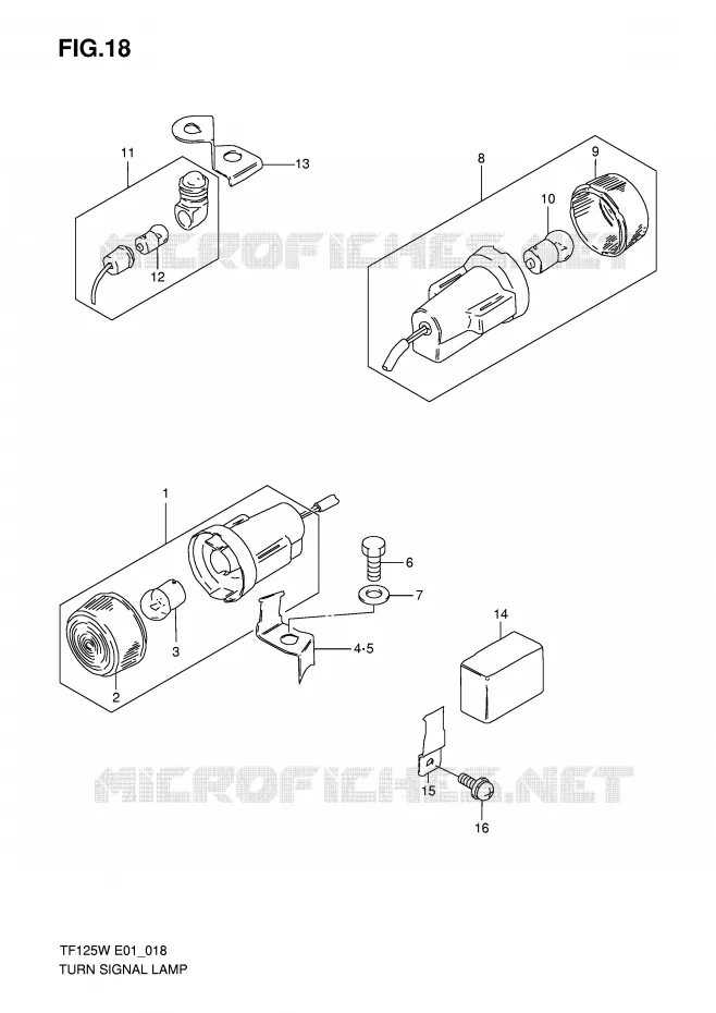 INDICATORS (MODEL X E24) Suzuki MOTO 125 Autres-modeles 2005  TF125K5(E1)