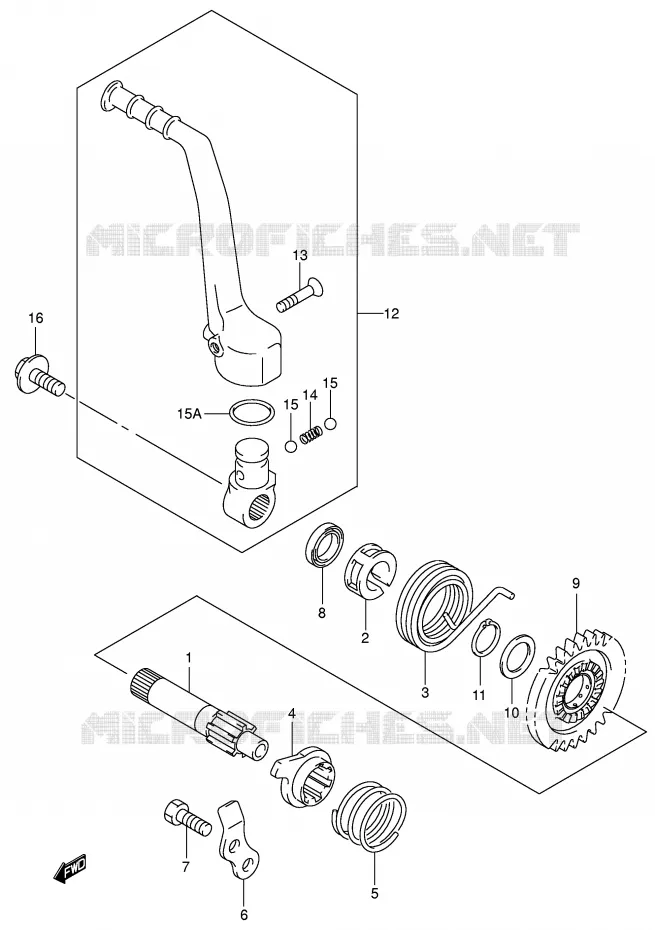 KICK STARTER Suzuki MOTO 125 RM 2005  RM125K5