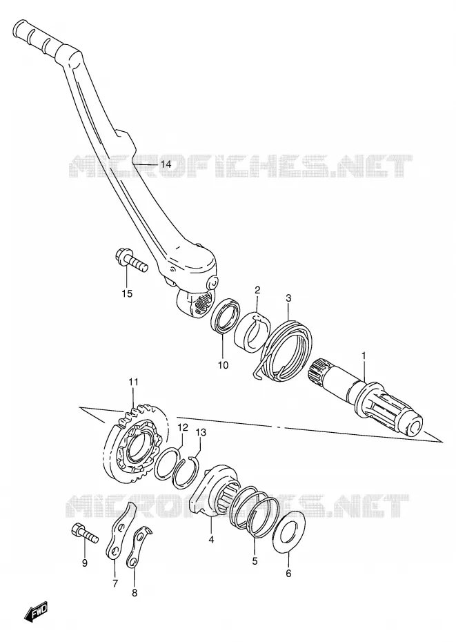 KICK STARTER Suzuki MOTO 250 RMX 1998  RMX250SW(E24)