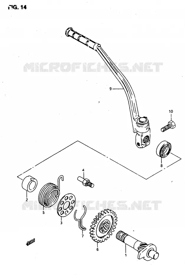 KICK STARTER Suzuki MOTO 50 RMX 1996  RMX50T(T/V)