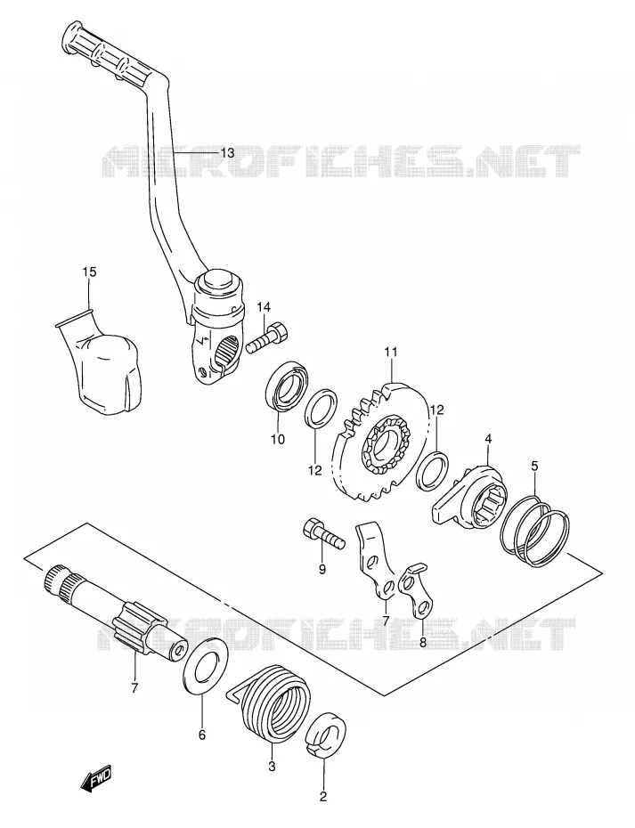KICK STARTER Suzuki MOTO 80 RM 1996  RM80T(E3/E28)