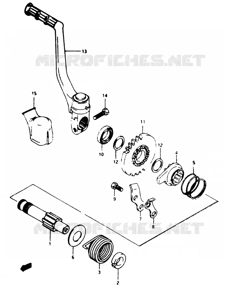 KICK STARTER Suzuki MOTO 80 RM 1996  RM80T(T/V)