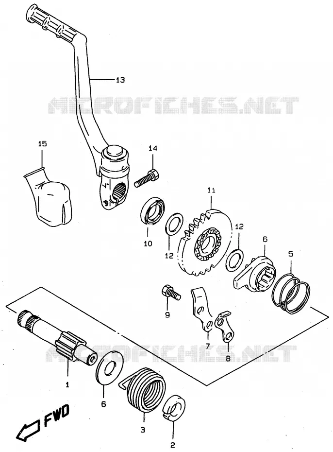 KICK STARTER Suzuki MOTO 80 RM 1999  RM80XX(T/V/W)