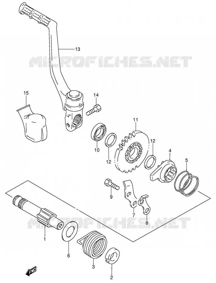 KICK STARTER Suzuki MOTO 85 RM 2006  RM85K6(P3/P28)