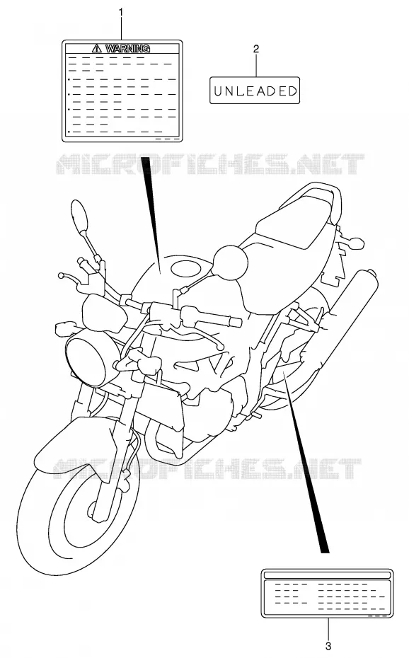LABEL (SV1000/U1/U2) Suzuki MOTO 1000 SV 2003  SV1000S1K3(E2)