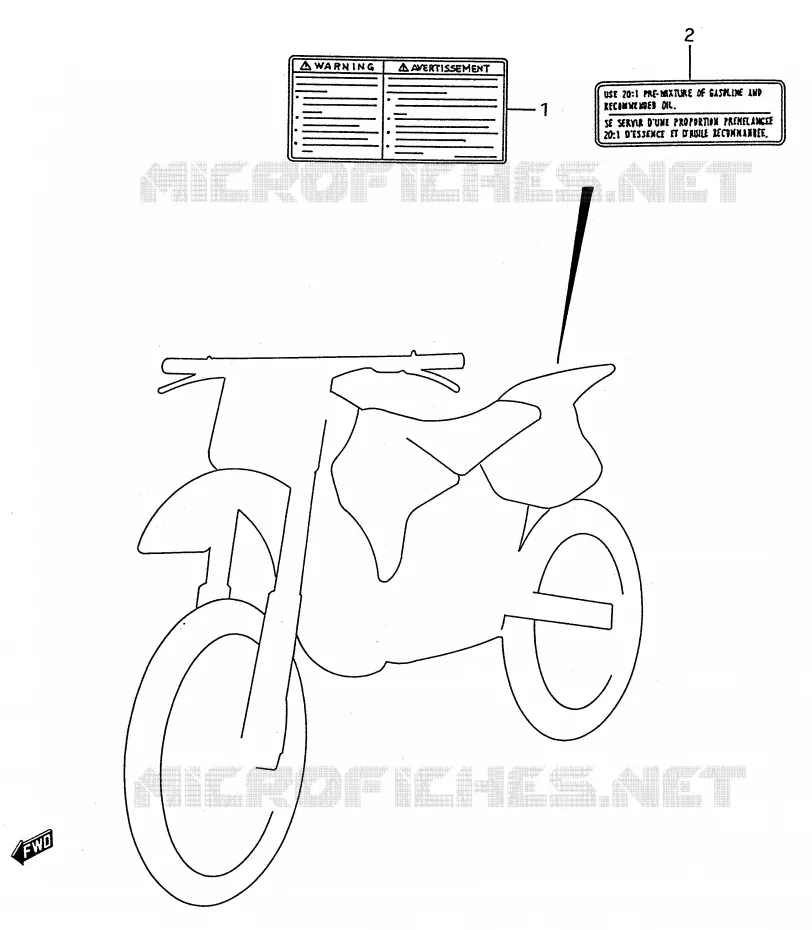 LABEL Suzuki MOTO 250 RMX 1993  RMX250P(E28)