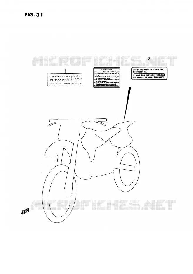 LABEL Suzuki MOTO 250 RMX 1995  RMX250S(E3)