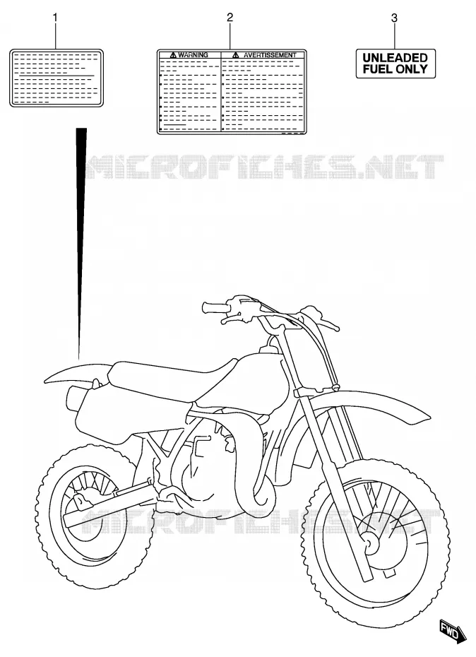 LABEL Suzuki MOTO 85 RM 2003  RM85LK3(P3/P28)