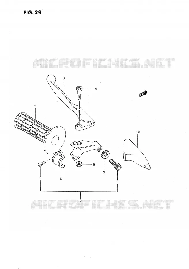 LEFT HANDLE GRIP (MODEL G/H/J) Suzuki MOTO 80 RM 1988  RM80XJ(E2)
