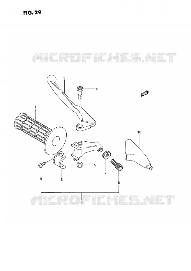 LEFT HANDLE GRIP (MODEL G/H/J) Suzuki MOTO 80 RM 1994  RM80R(E3)