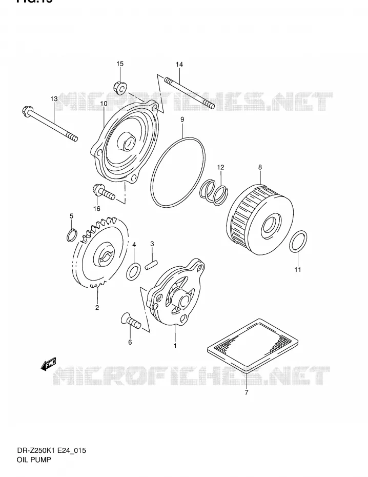 OIL PUMP Suzuki MOTO 250 DR-Z 2005  DR-Z250K5(E24)