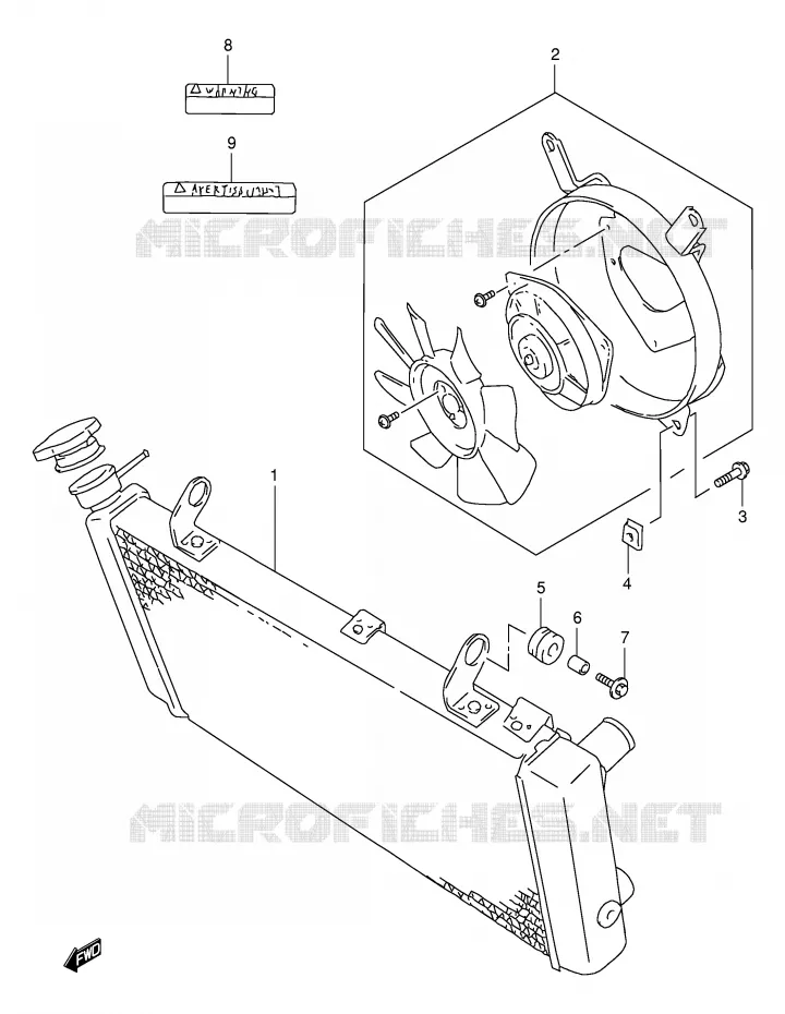 RADIATOR Suzuki MOTO 1000 TL-S 1998  TL1000SW(E2)