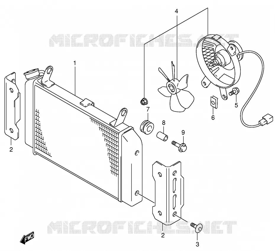 RADIATOR Suzuki MOTO 650 SV 1999  SV650UX(E2)