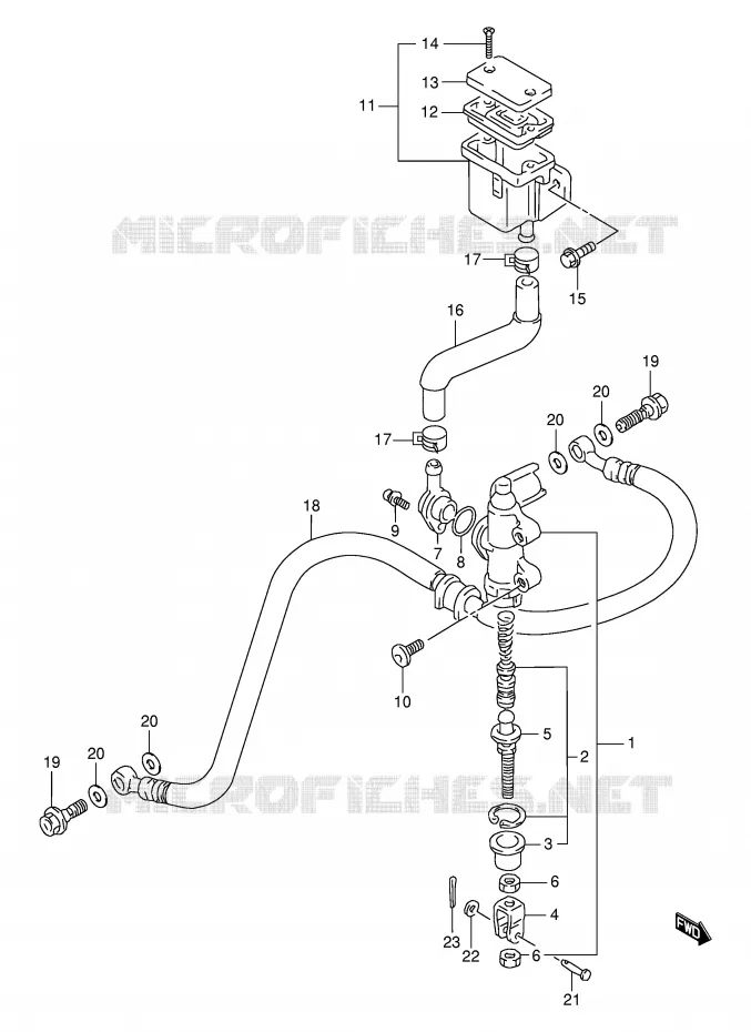 REAR BRAKE MASTER CYLINDER Suzuki MOTO 1000 TL-S 1998  TL1000SW(E2)