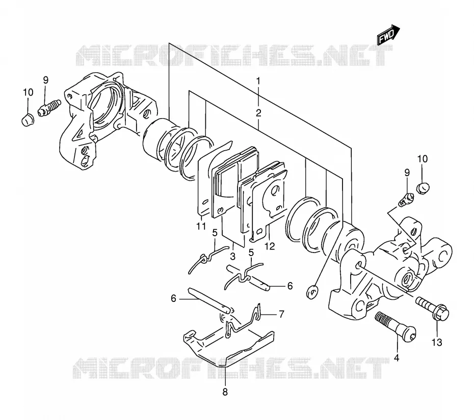 REAR CALIPER Suzuki MOTO 1000 TL-R 2000  TL1000RY(E2)