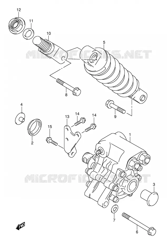 REAR DAMPER Suzuki MOTO 1000 TL-R 2000  TL1000RY(E2)