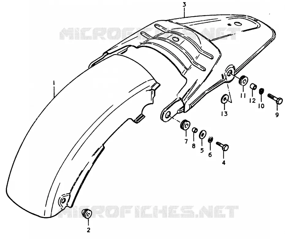 REAR FENDER Suzuki MOTO 370 SP 1979  SP370N(C/N)
