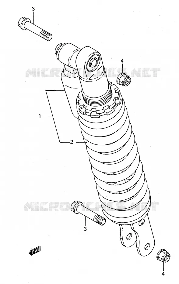 SHOCK ABSORBER (MODEL L) Suzuki MOTO 80 RM 1988  RM80J(E28)