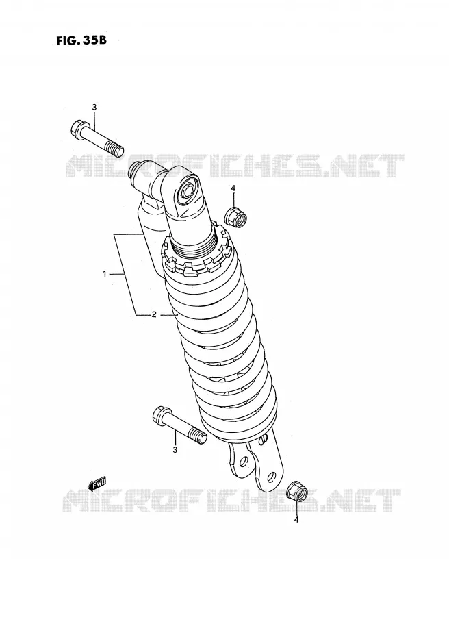 SHOCK ABSORBER (MODEL L) Suzuki MOTO 80 RM 1989  RM80K(E3)