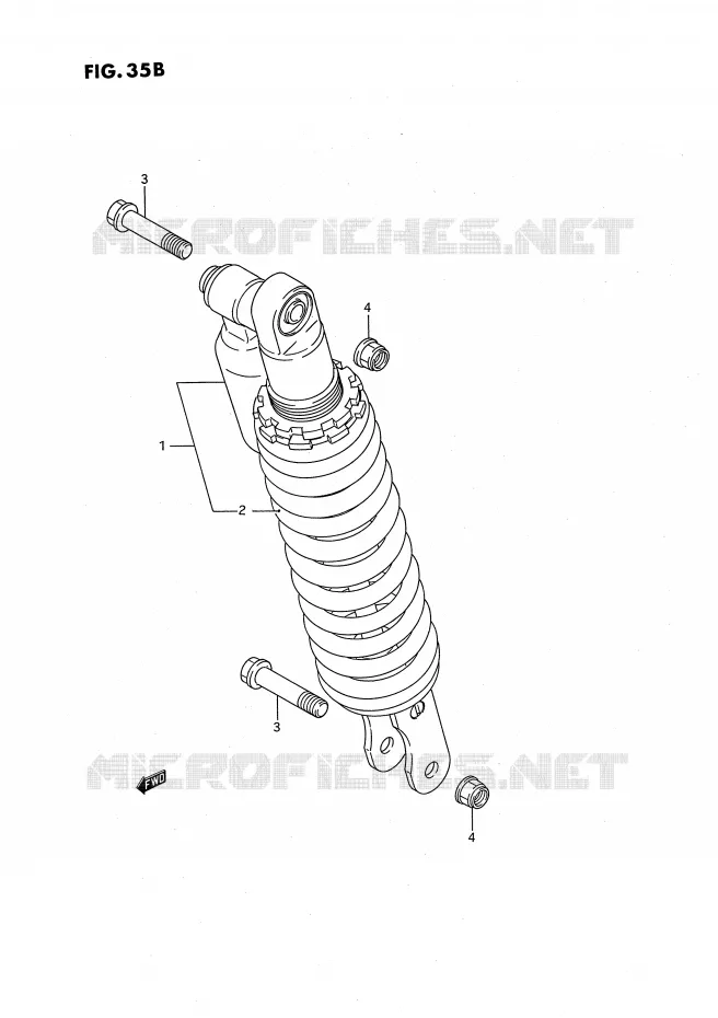 SHOCK ABSORBER (MODEL L) Suzuki MOTO 80 RM 1994  RM80XR(E2)