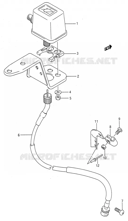 SPEEDOMETER (MODEL K/L) Suzuki MOTO 250 RMX 1994  RMX250R(E28)