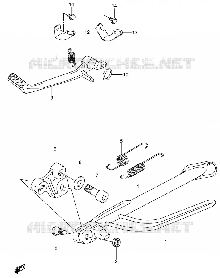 STAND (MODEL K3) Suzuki MOTO 1000 SV 2004  SV1000U1K4(E2)