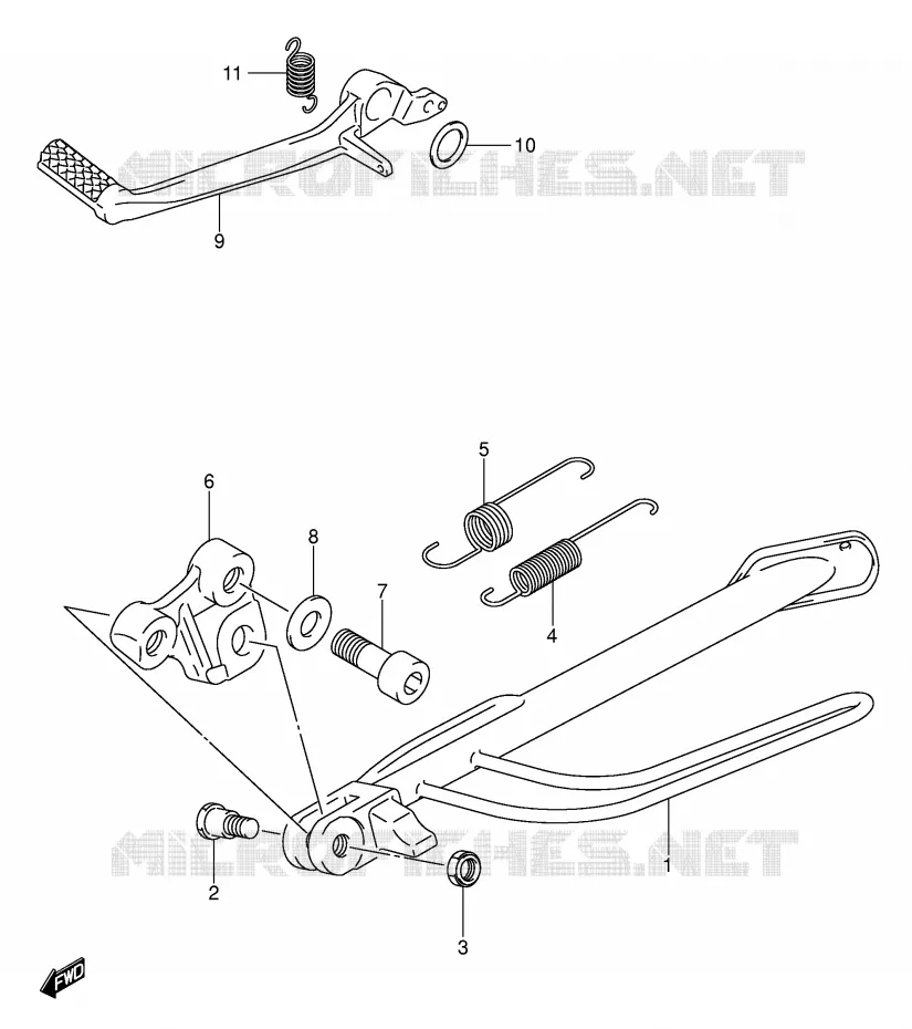 STAND (MODEL K4/K5) Suzuki MOTO 1000 SV 2003  SV1000U1K3(E2)