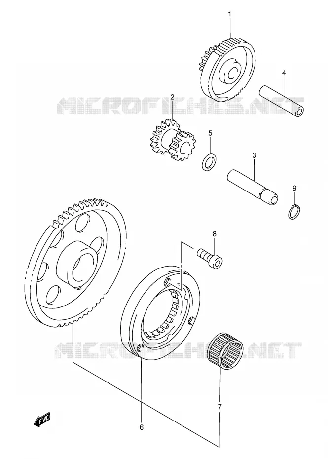 STARTER MOTOR CLUTCH Suzuki MOTO 250 DR-Z 2004  DR-Z250K4(E3/E28)