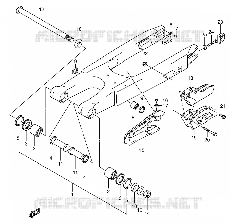 SWINGARM (MODEL K1/K2/K3) Suzuki MOTO 125 RM 2004  RM125K4(E3/E28)