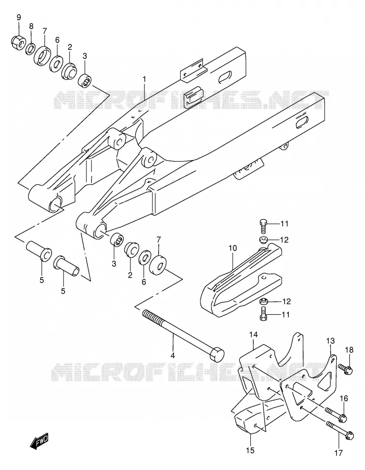 SWINGARM (MODEL K3) Suzuki MOTO 85 RM 2004  RM85LK4(P3/P28)