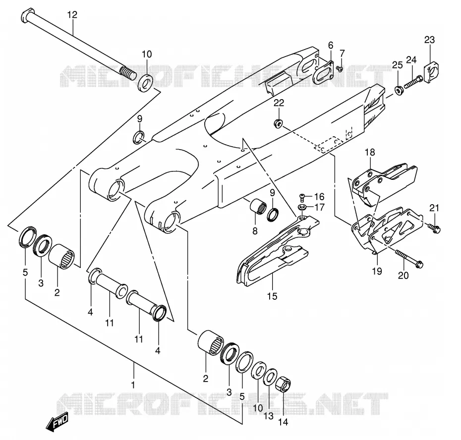 SWINGARM (MODEL K4) Suzuki MOTO 125 RM 2004  RM125K4(E3/E28)