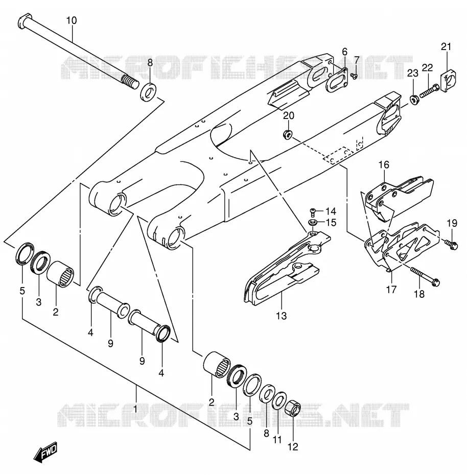SWINGARM (MODEL K4) Suzuki MOTO 250 RM 2006  RM250K6(E3/E28)