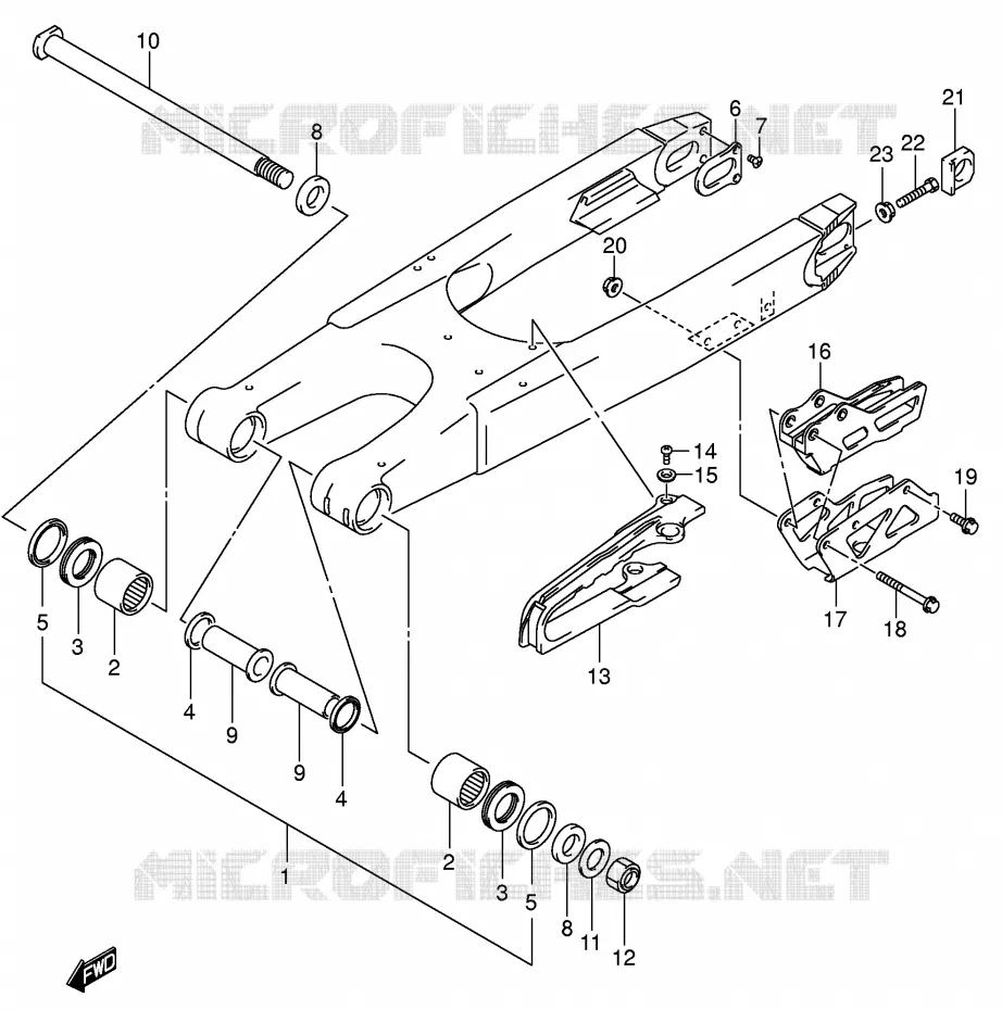SWINGARM (MODEL K5/K6) Suzuki MOTO 250 RM 2004  RM250K4(E3/E28)