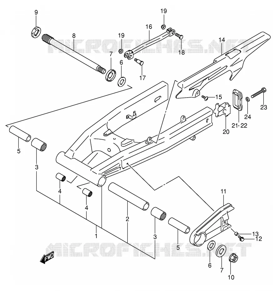 SWINGARM Suzuki MOTO 650 SV 2001  SV650UK1(E2)