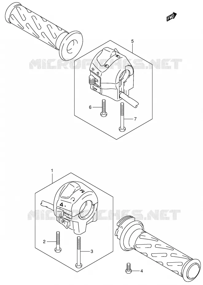SWITCHES (SV1000/U1/U2) Suzuki MOTO 1000 SV 2004  SV1000S1K4(E2)